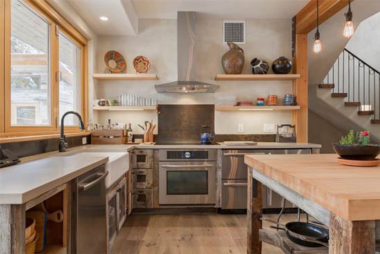 آشپزخانه روستیک و مدرن